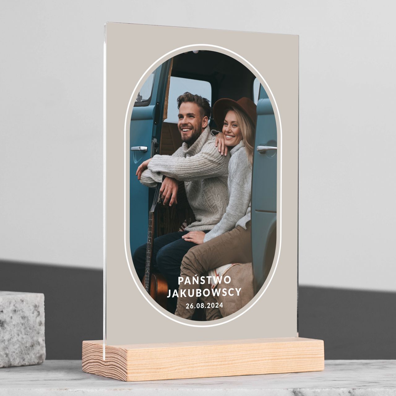 Statuetka ze zdjęciem PAMIĄTKA DLA NOWOŻEŃCÓW